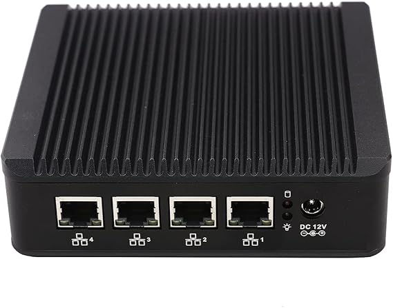 Firewall Micro Appliance, Mini PC, OPNsense with Intel Celeron J4125 Quad Core,4 Intel i225-V 2.5G Lan,1*VGA, 1*HDMI, 1*COM Support Console, Fanless,8GB Ram,240GB mSATA SSD