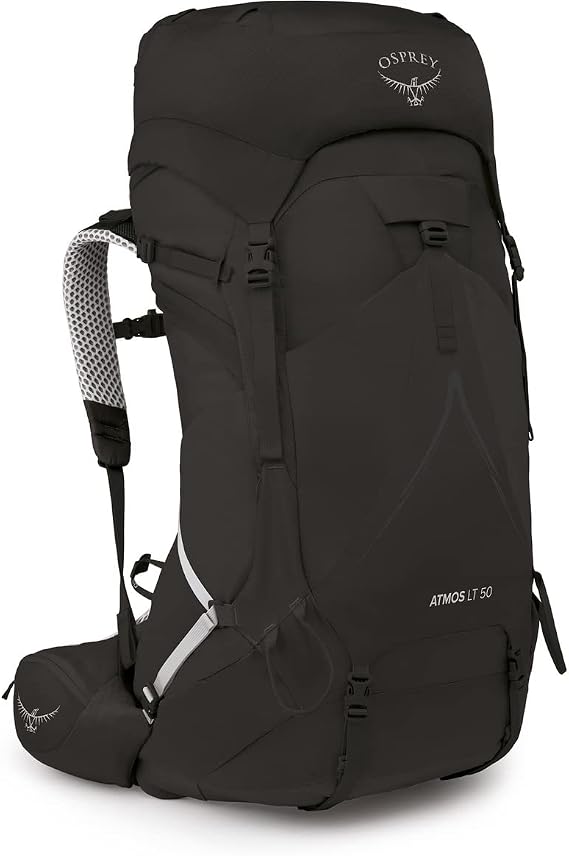 Osprey Atmos AG LT Men's Backpacking Pack, 50L Large/X-Large, Black