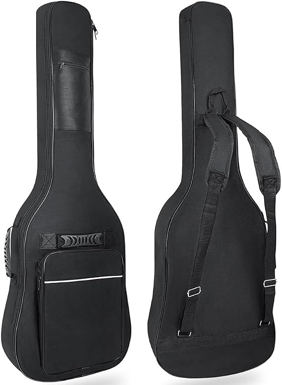LETSROCK 39 40 41 Inch Electric Guitar Bag, Electric Guitar Gig Bag 0.35 Inch Waterproof Thick Padding Backpack Soft Electric Guitar Case Dual Adjustable Shoulder Strap Pocket & Back Hanger Loop