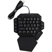 flexman 35 Key One Handed Gaming Keyboard, Wired One Handed Backlight Colors Mechanical Gaming Keyboard with Macro Definition Function for Wins 2000 XP ME 7 8 10