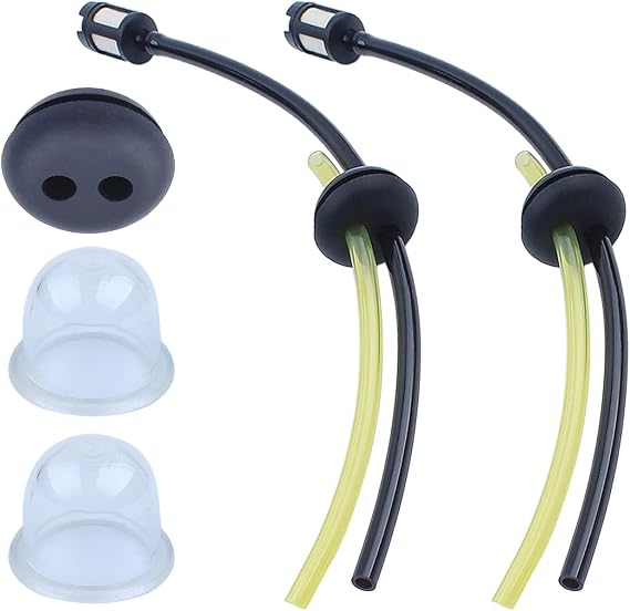 Adefol Fuel Line 2 Hole Grommet Assembly fit for Honda GX31 GX35 GX35NT GX22 GX25 GX25N GX25NT GX25T Replacement with Filter Primer Bulb Kit for Garden Engine Machine