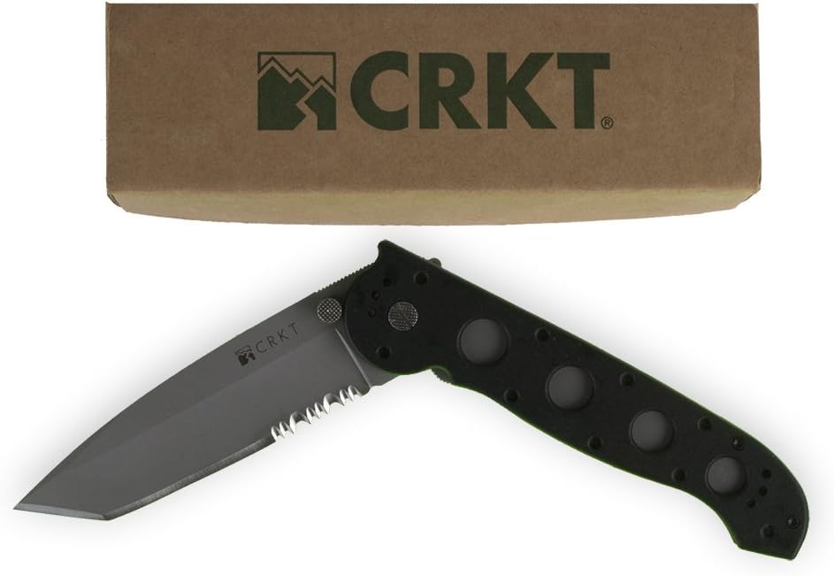 Columbia River Knife & Tool M16-14Z EDC Folding Pocket Knife: Everyday Carry, Serrated Edge Blade, Tanto, Automated Liner Safety, Nylon Handle, 4-Position Pocket Clip