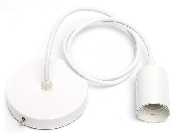 Hanging pendant lights ceiling light ceiling light socket E27 wire small screw lamp holder hanging interior lighting for dining table kitchen loft bedroom cafes bar [Energy Class A+]