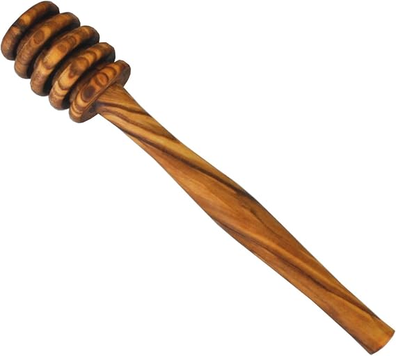 Naturally Med - Olive Wood Honey Dipper/Spoon/Server/Stick