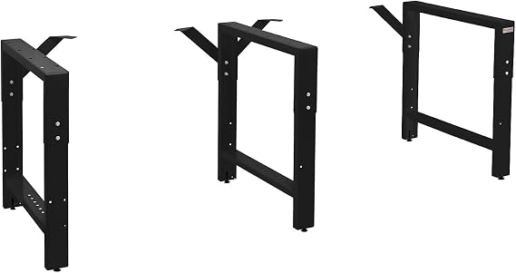 BENCHPRO 26 in. L to 29 in. to 35 in. H Black Adjustable Garage Workbench Frame 3-Legs RAF3-2-Black