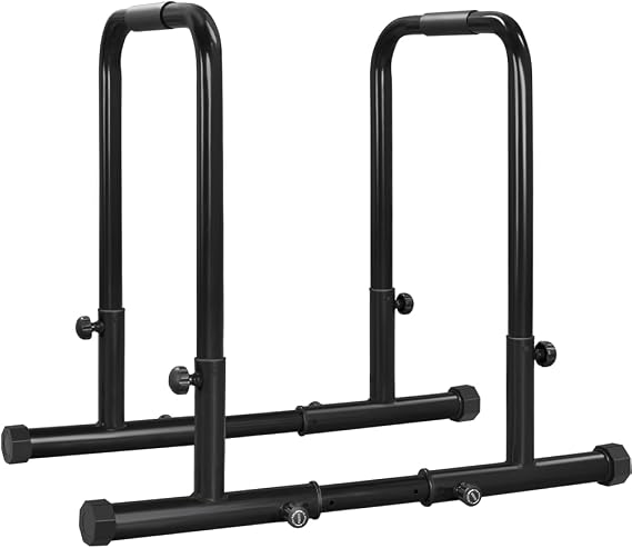Yaheetech Dip Bars Station, Adjustable Pull Up Bars 227kg Weight Capacity