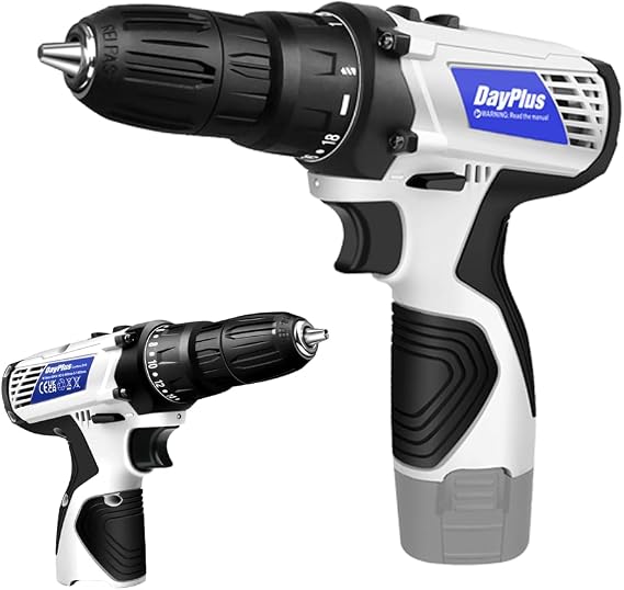Cordless Drill Electric Screwdriver Impact Cordless Power Drill Driver, Power Screwdriver Small Handheld Drill Set, 2 Variable Speed, 18+1 Torque, 3/8" Chuck, Fuselage Only