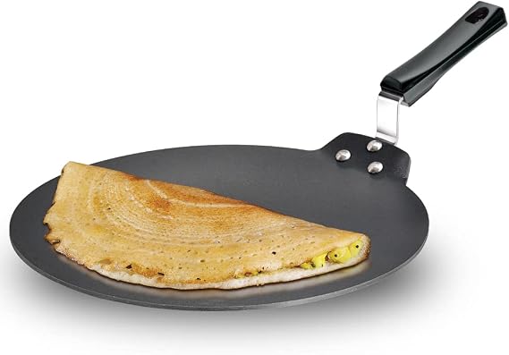 Hawkins Futura Non-stick Flat Dosa Tava Griddle, 11-inch,Black