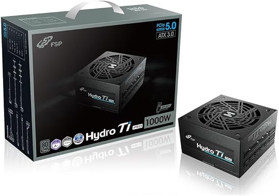 FSP 80PLUS TITANIUM Certified ATX 3.0 Standard PCIe 5.0 Fully Modular "Hydro Ti PRO" Series 1000W Power Supply Unit HYDRO TI PRO 1000W