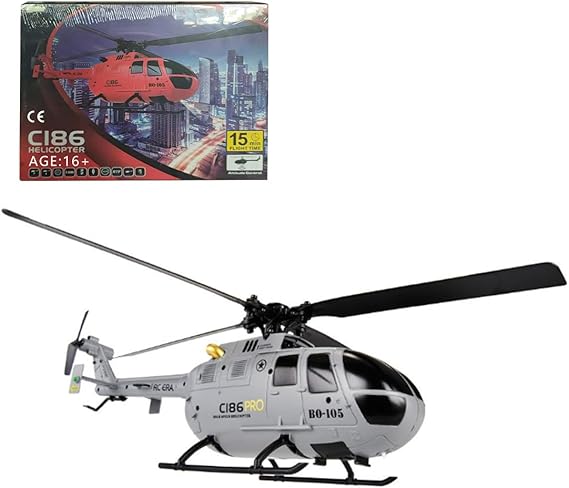 Remote Control Helicopter, BO105 Armed Helicopter 2.4G RC 4CH RC Airplane Military Aircraft Model, Indoor & Outdoor Games RC Flying Birthday RTF