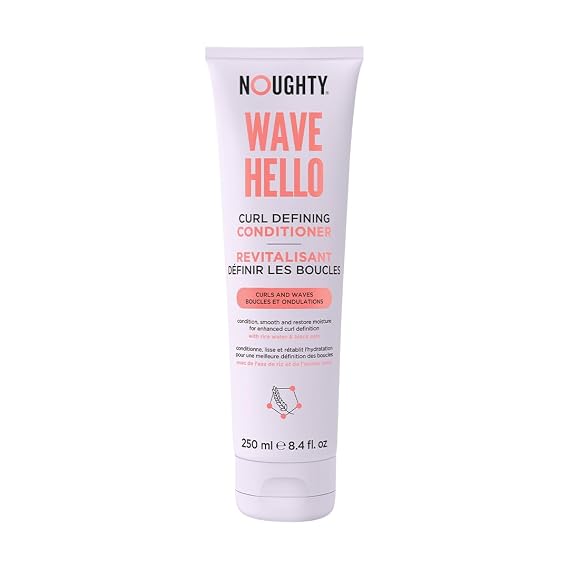 Noughty Wave Hello Curl Defining Conditioner for Curly Hair, 8.45fl.oz | 97% Natural, Curly Hair Conditioner, Moisturizes, Enhances Natural Curls, Anti-Frizz Control, Boosts Shine