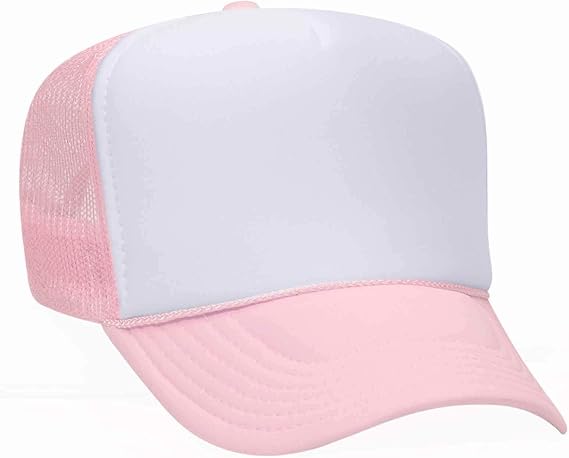 Otto Caps 5 Panel High Crown Mesh Back Trucker Hat Polyester Foam Front