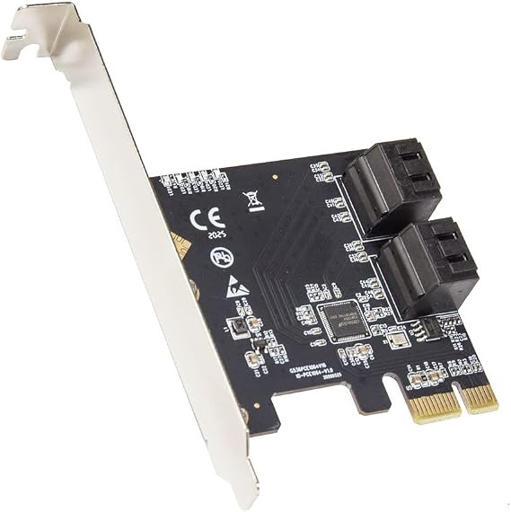 IO Crest 4 Port SATA III PCI-e 3.0 x1 Card Non-Raid with Low Profile Bracket ASMedia 1064