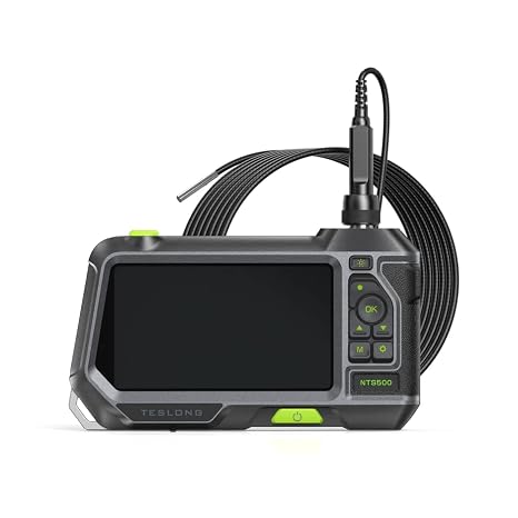 Borescopes/endoscopes NTS500 Endoscope-Borescope with 5" IPS Screen, IP67 Waterproof 1080P HD Inspection Camera for Car Pipe Plumbing HVAC (Single Lens-3.9mm diameter-3 Meter)