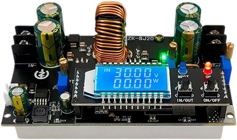 Zk-Sj20 300W 20A High Power Step Up Down Power Supply Module Voltmeter Solar Mppt Adjustable Voltage Regulator 7-80V to 1.4-79V