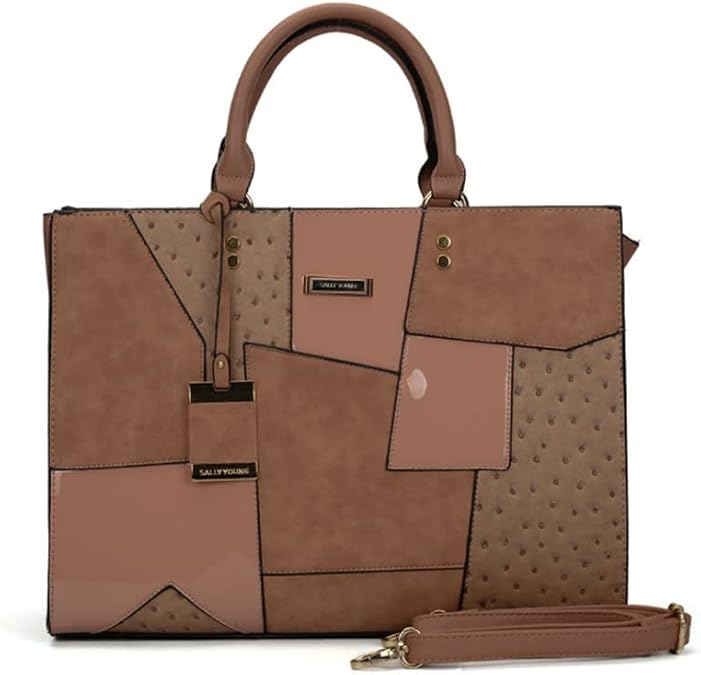 Tote Bag Women Large Capacity Shoulder Bags Splicing Color Block Handbag