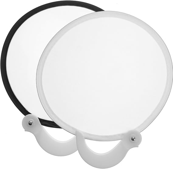 VOSAREA 2pcs Round Folding Fan, Folding Fans Handheld Foldable Flying Disc, Compact Cooling Party Favors for Outdoor Games