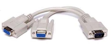 Kyper USKyper-1650 1ft Full HD 1080P VGA Splitter Cable (Y Cable) for Screen Duplication - Does NOT Show Separate Displays (No Screen Extension) (Pack of 4 with 8 VGA Cables 6ft)