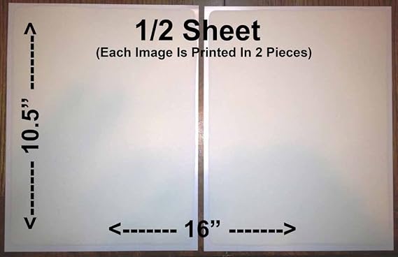 1/2 Sheet Rectangle Cake Toppers Frosting Sheets Edible - Custom