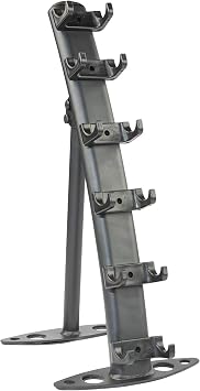 Body-Solid (GDR10B) Small Vinyl/Neoprene Dumbbell Rack - Compact Storage for Home Gym Weights, Holds 1-15 lb Dumbbells