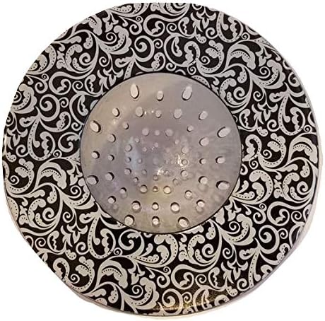 Handy Housewares 5.25" Diameter Decorative Designer Pattern Kitchen Sink Strainer/Food Trap (Single Pack, Black Pattern)