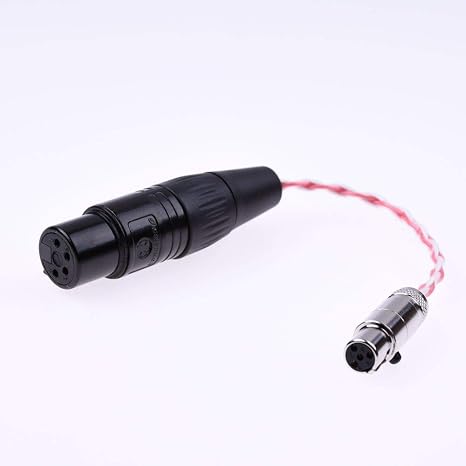 10cm for RHA Dacamp L1 Portable mini XLR Balanced to 4-Pin XLR Female Balanced Headphone Audio Adapter Cable