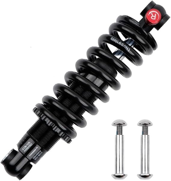For Mountain Bike Rear Suspension Shock 125 to 190mm Eye-to-Eye with Adjustable Rebound and Preload 38mm and 50mm Travel Options Alloy Frame (550LB 125mm)
