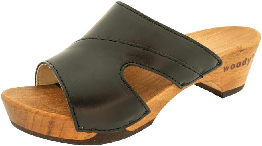 woody Women's Fiona Clog Mules Black 39 EU black 39 EU