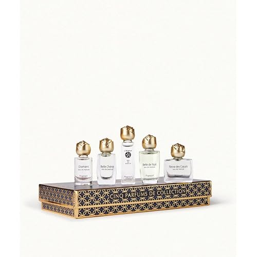 Fragonard Parfumeur Set of 5 Collector Miniatures Eau de Parfum Women`s Collection  Bonus Nest NY Sicilian Tangerine Body Cream, 30 ml