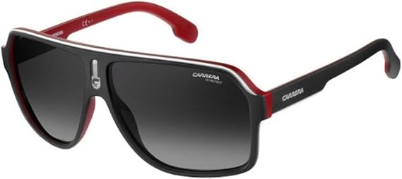 Carrera 1001/s BLX/9O MT BLK RED Sunglasses Men's Propionate, Standard, 62