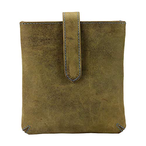Genuine Leather Crossbody Bags for Women | Ladies Satchel Over The Shoulder Purse | Handmade Top Grain Womens Cross Body Small Sling Bag Green