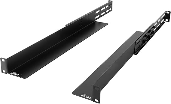 Tecmojo 1U Server Rack Rails, 4-Post Rack Shelf for Server/UPS, Rack Mount Shelf with Adjustable Depth 20.9-32in(53-81.2cm), 120lbs(54kg) Capacity