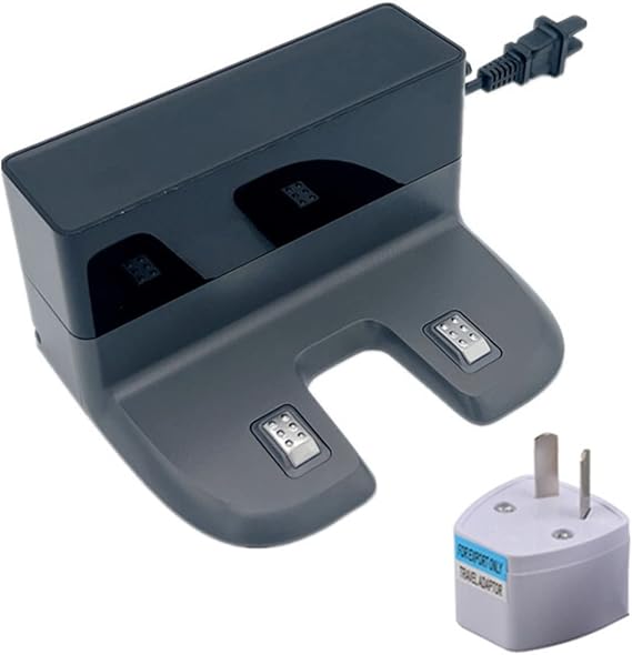 Charge Dock CH1833 Compatible with Deebot OZMO T8 AIVI T8+ T9+ N8+ N8 Pro Robotic Vacuum Cleaner Spare Parts (Color : Dock add AU Adapter)