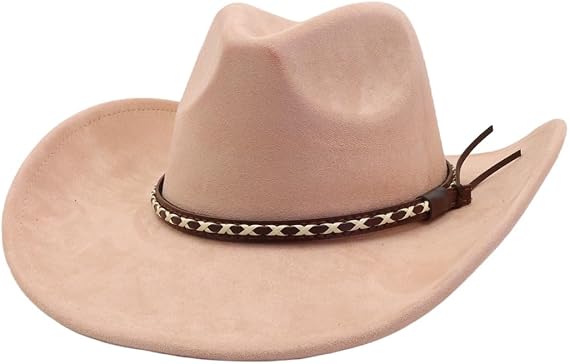 Western Cowboy Hat for Women and Men Big Wide Brim Felt Hats for Cowboys and Cowgirls