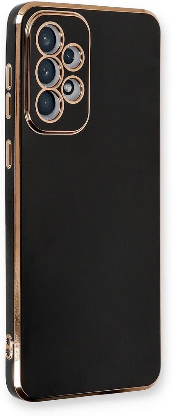 Microsonic Samsung Galaxy A73 5G için Kılıf Olive Plated Siyah [Galaxy A73 5G ile Uyumlu Kılıf - Siyah]