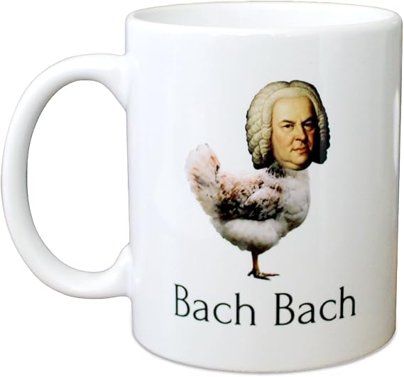Funny Classical Music Coffee Mug - Bach Bach - Musician Gifts for Classical Music Lovers and Music Teachers