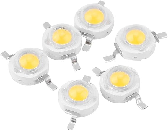 1W COB LED Chips High Power SMD LED Beads 100 pcs Warm White for DIY Home Auto Lighting Projects and Decor