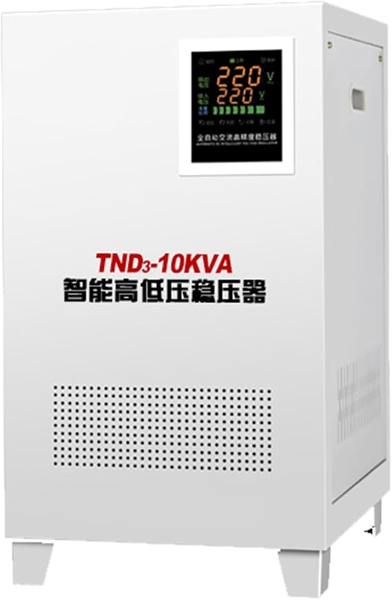 Automatic Voltage Stabilizer - High Precision Heavy Duty AC Voltage Regulator for Single Phase Industrial Use with LED Display