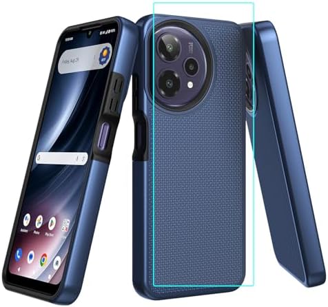 for Cricket Icon Plus 2026 Phone CaseAT&T Verge 2 Case with Screen Protector,Dual Layer Heavy Duty Military Grade Shockproof Corner Cover for Cricket Icon Plus 2026 Blue