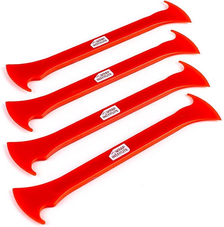 The Wrap Institute Double Axe Vinyl Wrap/PPF Tool Red (4-Pack)