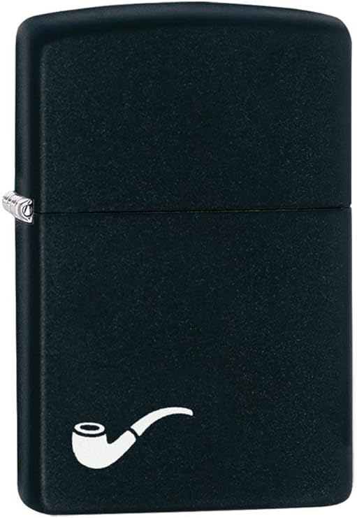 Zippo Black Matte Pipe Pocket Lighter | Ideal gift for Birthdays, Father's Day, Christmas, Valentine's Day, Weddings, Graduations, Groom Usher Office Events
