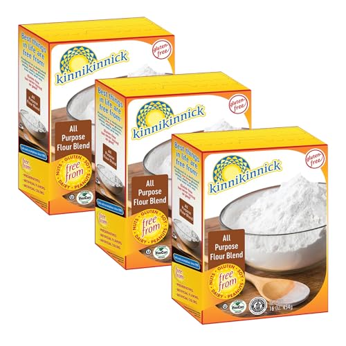 Kinnikinnick Gluten Free All Purpose Flour Blend, 16 oz Box Pack of 3, Allergy Friendly, Vegan, Kosher