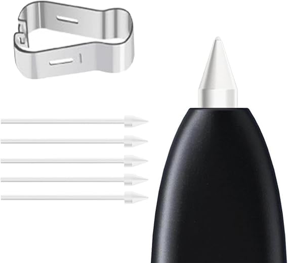 Microsonic Samsung Galaxy Tab S9 FE Pencil Uçları 5`li Paket Beyaz [Galaxy Tab S9 FE ile Uyumlu Dokunmatik Kalem Ucu - Beyaz]
