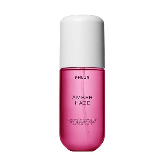 PHLUR Amber Haze Body Mist, 3 Fl Oz - Hair and Body Perfume for Women | Amber & Vanilla Body Spray with Saffron, Jasmine and Musk Fragrance