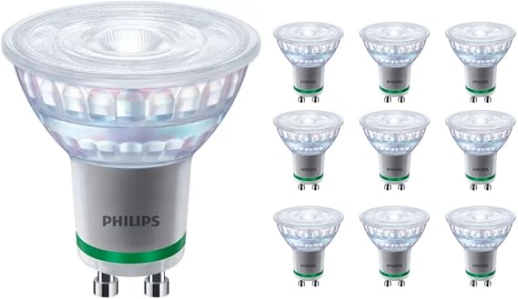 Philips Master Ultra Efficient LED 2.1W GU10 4000K Cool White 36 Degree - Pack of 10 [Energy Class A]