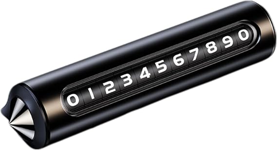 Car Interior Accessories - Automobile Temporary Parking Phone Number Plate Mobile Phone Number Holder Moving Plate (Black)