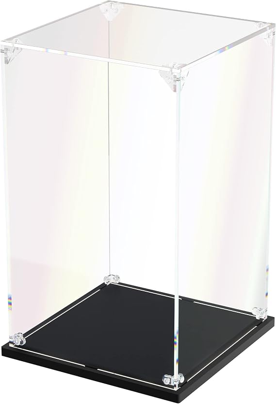 Clear Acrylic Display Case, Easy Assembly Showcase Boxes(6x6x10 inch)