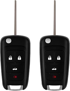 ECCPP Keyless Entry Rmote Key Fob 10-17 Chevy for Camaro for Cruze for Equinox for Malibu for Buick for Regal for Encore for Lacrosse for GMC Terrain 5461A01060512 Car Key Fob 2 Sets