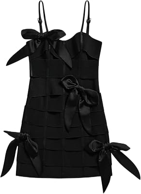 Allover Bow Bandage Mini Dress
