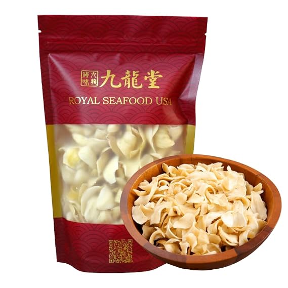 Royal Seafood USA Premium Sulfur free Dried Lily 1lb/450g Bulbs Fresh and Natural Dried Lily, Chinese herbal tea, Bai He for tea, Porridge, Pack in USA